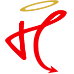 A red angel logo.