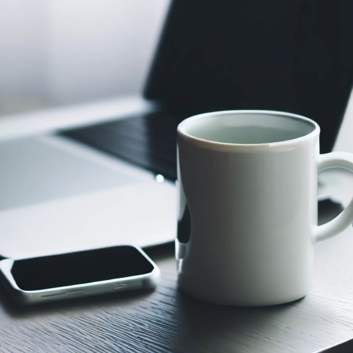 A coffee mug sits next to a laptop and cell phone, complementing our savory strategy for success in providing digital marketing services for restaurants.