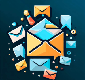 An illustration of an email envelope showcasing Digital Marketing Services.