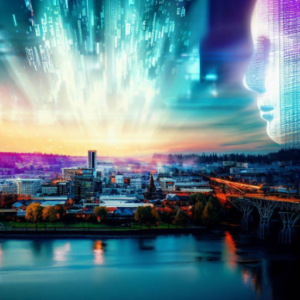 Unlock the Power of Portland's Top Digital Marketing Agency with an Image of a City.