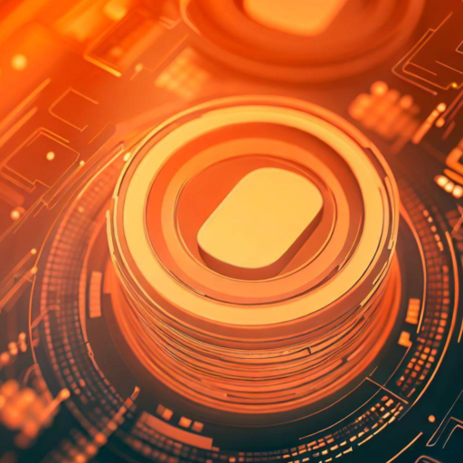 An orange background highlights a 3D computer chip in an illustration demonstrating the impact of data management on digital marketing agencies.