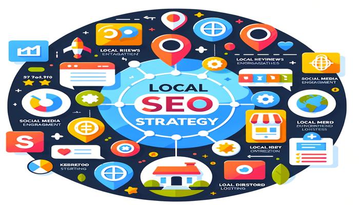 Unlocking local SEO strategy with an infographic for Google rankings.