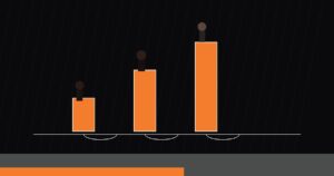 Abstract bar chart with Portland bridge motif symbolizing transparent PPC pricing, growth over time, and verified local results.